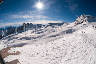 Winter landscape in the Zugspitze, Germany