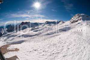 Winter landscape in the Zugspitze, Germany