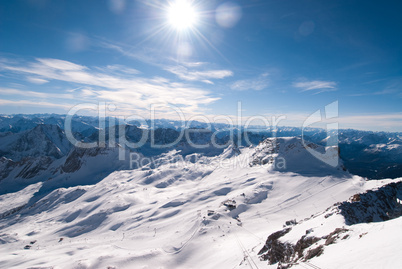 Winterlandscape in the Zugspitze, Bavary, Germany