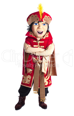 Prince mascot costume isolated