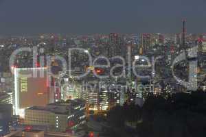 Tokio City at nighttime