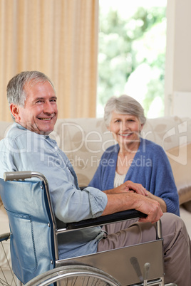 Mature couple looking at the camera