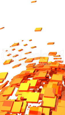 3D Background - Orange Cyberspace 03