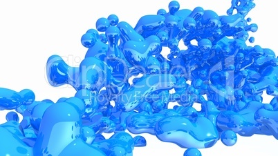 Blue Liquid on white background - 04
