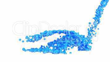 Blue Liquid on white background - 03