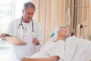 Doctor examining his patient