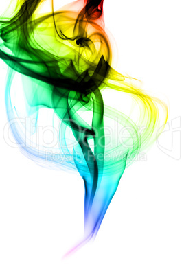 Colorful Abstraction. Fume shape on white