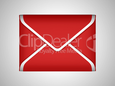 EMail and post: Red sealed envelope