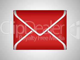 EMail and post: Red sealed envelope
