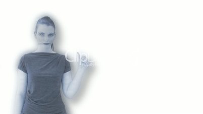 Hologramm einer Frau