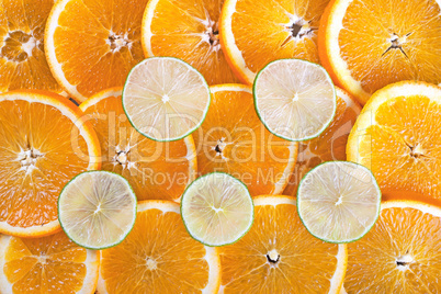 lime and orange slices