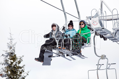 Skilift mit Schifahrer 531
