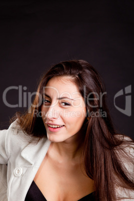 Pretty young girl with curious face expression