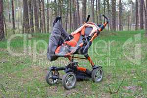 Pram in the forest