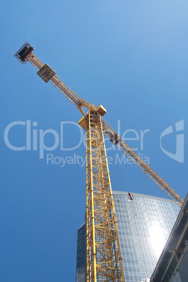 Crane and modern building