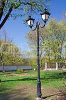 City lantern in park