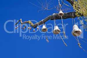Bells on tree branch