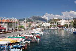 City harbor in marmaris