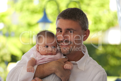Father and Daughter at a Party, Italy