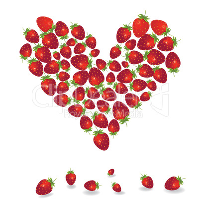 Valentines Day background with strawberry