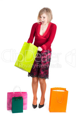 Beautiful woman with shopping bags