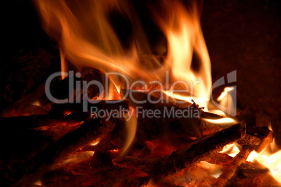 Flaring bonfire
