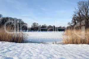 Frozen lake