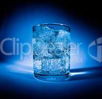 Glass of water with ice