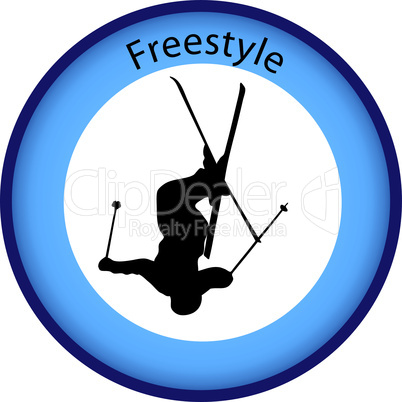 Freestyle Skifahrer
