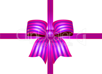 pink schleife mit violetten streifen