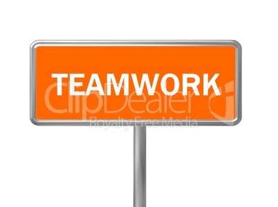 Schild Teamwork