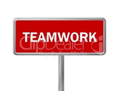 Schild Teamwork