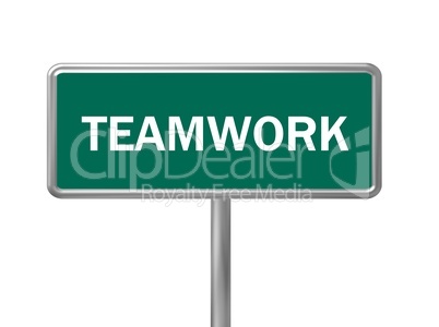 Schild Teamwork