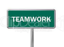 Schild Teamwork