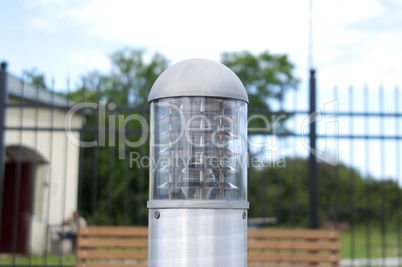 Lantern on a lawn