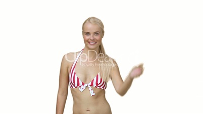 Frau im Bikini