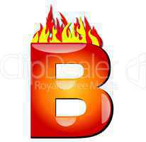 brennender Buchstabe B