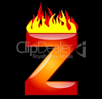 brennender Buchstabe Z