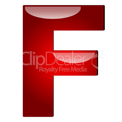 reflektierender Buchstabe F reflektierender Buchstabe F