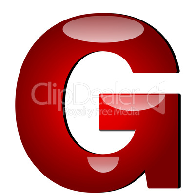 reflektierender Buchstabe G