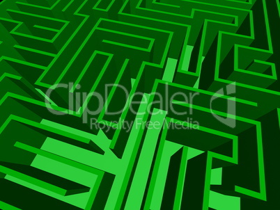 Close-up of the maze
