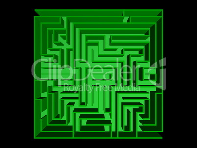 Top view of the maze