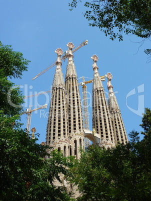 Sagrada familia church, Barcelona, Spain