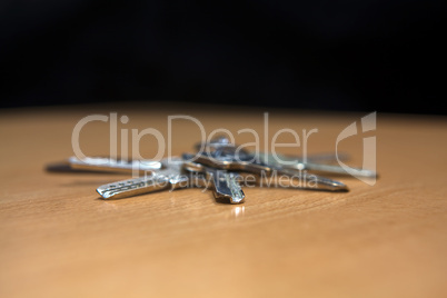 Key home on table isolated business