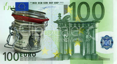 dollars in the bank against the euro