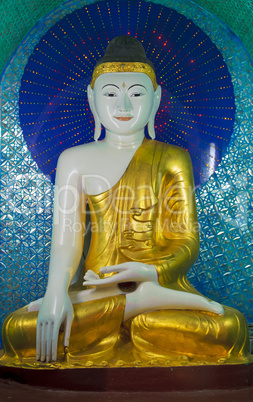 Buddha statue at Shwedagon Pagoda, Yangon, Myanmar