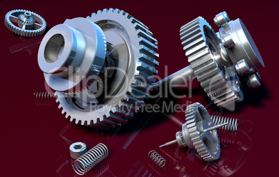 gear wheel and spring