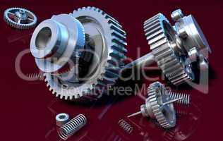 gear wheel and spring