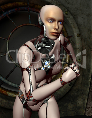 Rennende Roboter Frau