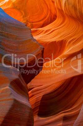 Abstact shapes of Antelope Canyon, Arizona, USA